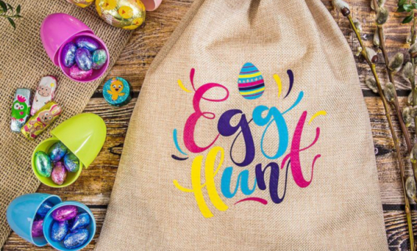 Inspirational Easter decorations from fabric bags