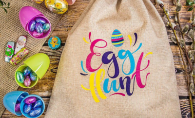 Inspirational Easter decorations from fabric bags